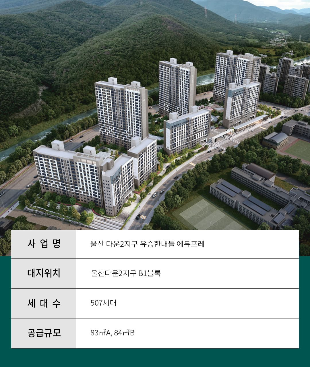 울산 다운2지구 유승한내들 에듀포레